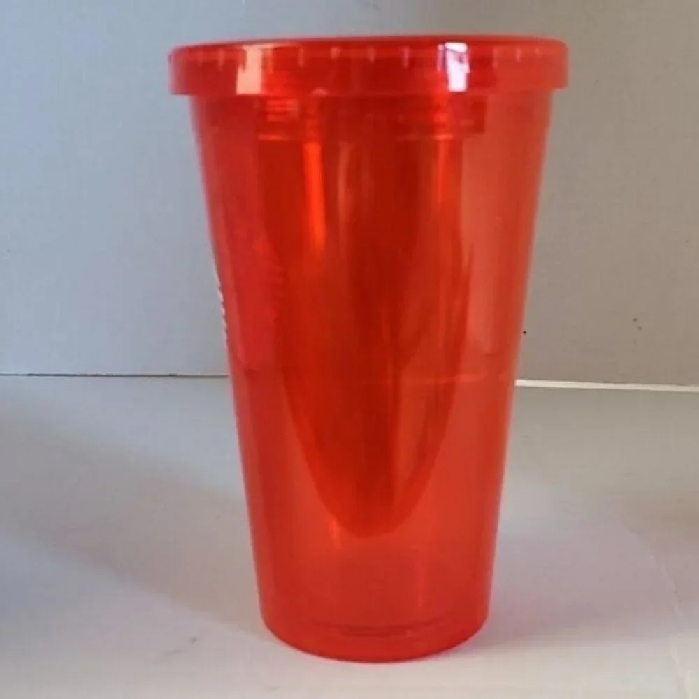 16 Oz Starbucks 2020 Grande Red Acrylic Cold Cup Travel Tumbler